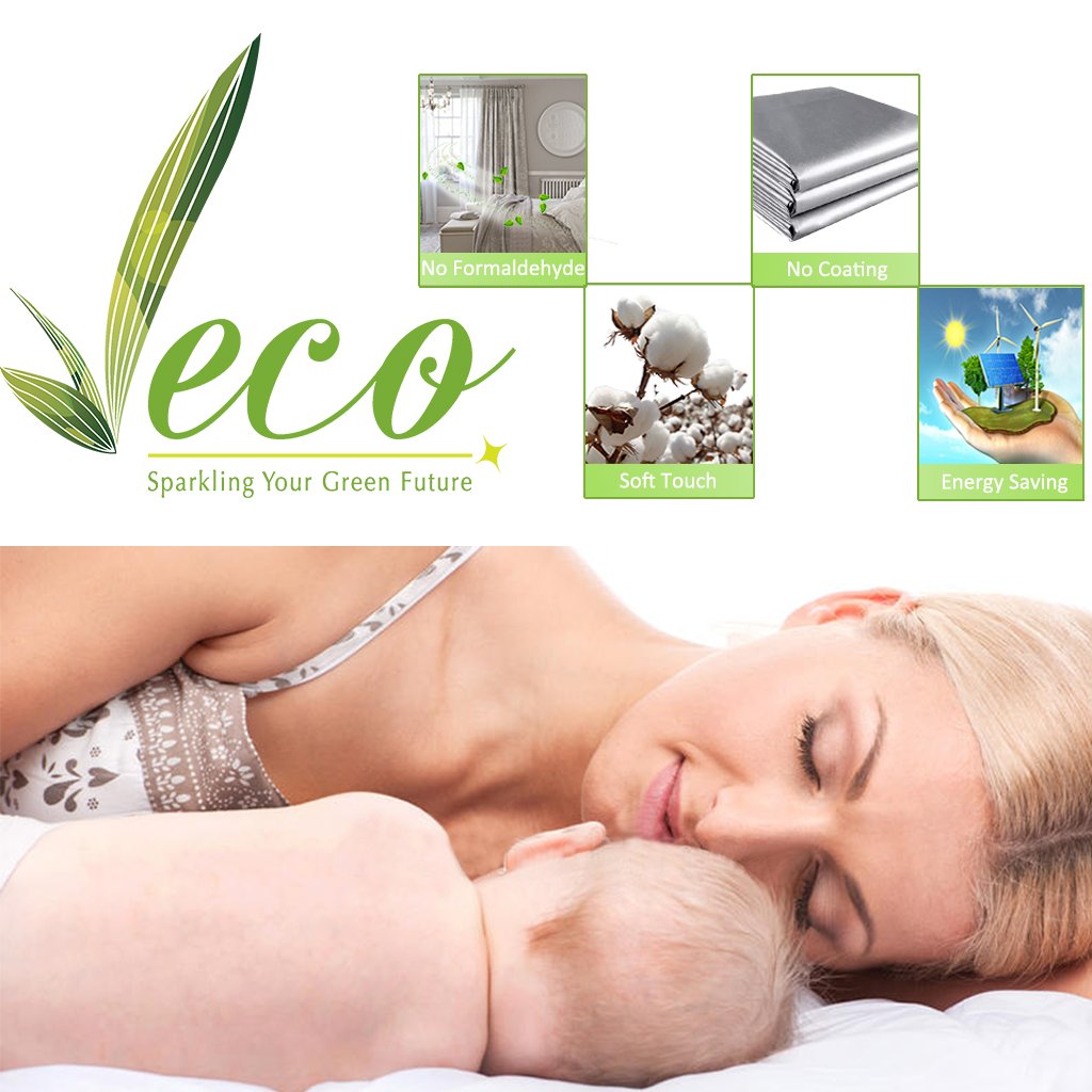 NICETOWN Greyish Blue 100% Blackout Lined Curtains, 2 Thick Layers Completely Blackout Window Treatment Panels Thermal Insulated Drapes for Kitchen (1 Pair, 42" Width x 63" Length Each Panel)