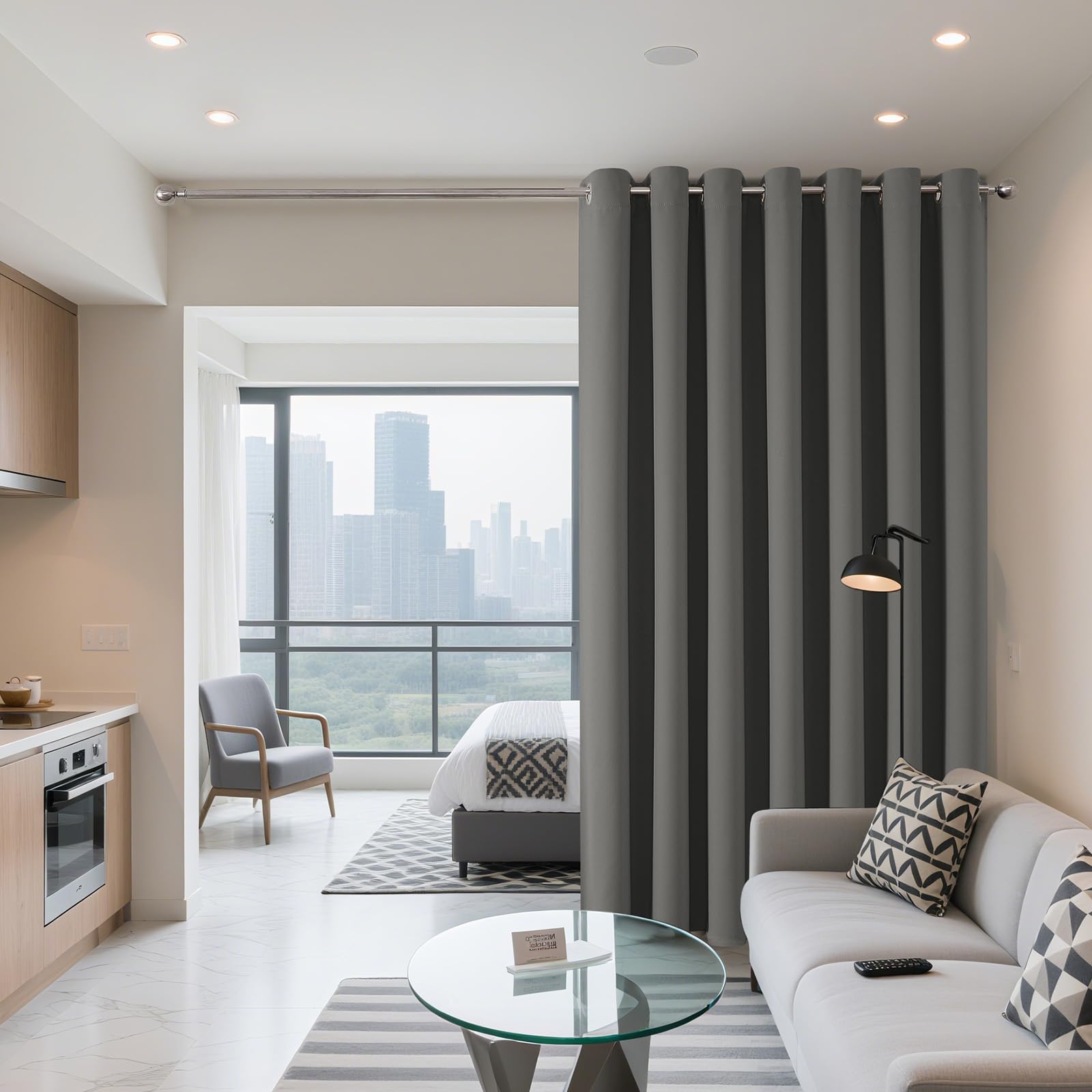 Joydeco Blackout Patio Sliding Door Curtains, Privacy Room Divider Curtains