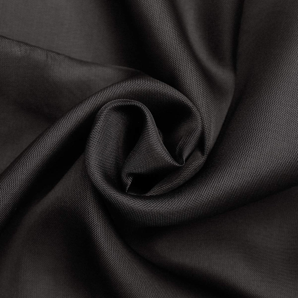 SpaceDresser Sheer Voile Window Treatment Rod Pocket Curtain Panels for Kitchen Bedroom Living Room Drapes Sunlight Filtering Privacy Semi Home Decor Assorted (Black, 52 W x 96 L)