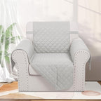 Recliner Chair Covers Reversible Sofa Cover Couch Cover for Pets Lazy Boy Furniture Protector(23''Chair,Light Grey/Light Grey)
