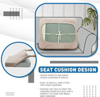 XINEAGE Couch Cushion Covers Seat Cushion Cover Thick Stretch Sofa Slipcovers 1 Piece Individual Couch Covers with Elastic Bottom(Single Seat Cushion/Backrest,Khaki)