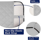 PureFit Reversible Quilted Sofa Cover, Water Resistant Slipcover Furniture Protector, Washable Couch Cover with Non Slip and Elastic Straps for Kids, Dogs, Pets (Oversized Loveseat, Light Gray/Ivory)