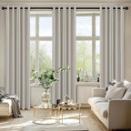 MIULEE Natural Blackout Curtains for Bedroom Living Room 84 Inches Long 2 Panels, Thermal Insulated Room Darkening Drapes Solid Grommet Noise Reduction Light Blocking Window Treatments 40x84 inch