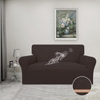Easy-Going 100% Waterproof Loveseat Couch Cover, Dual Waterproof Sofa Cover, Stretch Jacquard Sofa Slipcover, Leakproof Furniture Protector for Kids, Pets, Dog and Cat (Loveseat, Chocolate)