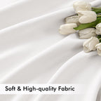 MIULEE Pure White Back Tab Blackout Curtains 52x102 Inch Long 2 Panels Set