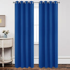 Joydeco Blackout Curtains 95 Inch Length 2 Panels Set, Thermal Insulated Long Curtains& Drapes 2 Burg, Room Darkening Grommet Drapes for Living Room Bedroom Window (W52 x L95 Inch, Royal Blue)