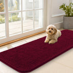 OLANLY Dog Door Mat for Muddy Paws 59x20, Super Absorbent Chenille Mud Mat