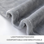 JIAHANNHA Flannel Fleece Blanket Queen Size(90 by 90 Inches),Grey Throw Blanket for Couch Bed Sofa 280GSM,Super Soft Plush Fuzzy and Cozy Warm Bed Blanket for All Season