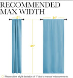 NICETOWN Kitchen Curtains, Short Blackout Curtains & Drapes, Home Decoration Privacy Thermal Insulated Curtains for Unicorn Theam Room (Teal Blue, 34" Wide, 45" Long, 2 PCs)