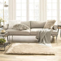 Ashler faux fur rug, Fluffy Shaggy Area Rug Ultra Soft 2.2 x 4 Feet Rectangle Fur Rug, Beige Fuzzy Rug Machine Washable Shag Rug, Nursery Decor Throw Rugs for Bedroom, kids room, Living Room