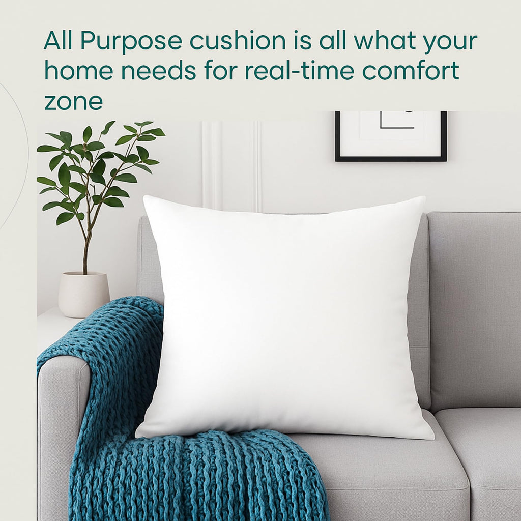 LANE LINEN 12x20 Throw Pillow Inserts Set of 4, Oblong, Fluffy - White