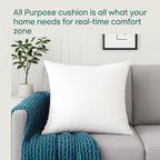 LANE LINEN 12x20 Pillow Insert - Pack of 2 White Decorative Pillows for Sofa Bed, Fluffy Pillow Inserts for Cushion Covers, Bed, Couch Pillows for Living Room