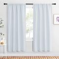 NICETOWN Kitchen Room Darkening Curtains - Window Treatment Thermal Insulated Rod Pocket Room Darkening Curtains/Drapes for Bedroom (2 Panels, 42 by 72, Greyish White)