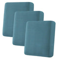 H.VERSAILTEX Super Stretch Individual Seat Sofa Covers Couch Slipcover Sets Thick Jacquard Textured Twill Fabric (3 Piece Sofa Cushion Covers, Storm Blue)