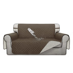 ISSUNTEX Double Protection 100% Waterproof Loveseat Sofa Covers for Living Room, Couch Covers for 2 Cushion Couch Sofa, Reversible Furniture Protector Sofa Cover for Dogs (Loveseat, Camel/Ivory)