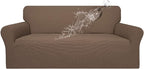 Easy-Going 100% Waterproof Couch Cover, Dual Waterproof Sofa Cover, Stretch Jacquard Sofa Slipcover, Leakproof Furniture Protector for Kids, Pets, Dog and Cat (Sofa, Brown)