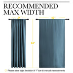 NICETOWN 2 Panels Blackout Curtains, Rod Pocket Thermal Insulated Drapes 84 inches Long, Easy-Care Modern Home Decoration Sunshades for Guest Room, Living Room, Office, 62 x 84 Inch, Smoky Blue