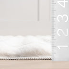 nuLOOM 7'6' x 9'6' Cozy Plush Area Rug, Machine Washable, Non-Slip, Soft Fluffy Shag Carpet for Living Room Bedroom Kids Room Nursery Home Decor, Jeni White