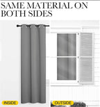 NICETOWN Thermal Insulated Grommet Blackout Curtains, Kids Window Drape Panel for Nursery, Privacy Short Curtains (Silver Grey, 2 Panels, W42 x L68 -Inch)