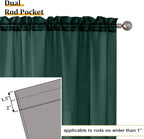 Aiyufeng Hunter Green Sheer Curtain Drapes 54 Inch Length 2 Panels for Living Room, Light Filtering Voile Green Drapes for Bedroom, Patio, Sliding Door, Each 42" W x 54" L