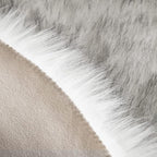 MIULEE Fluffy Rug Soft Shaggy Faux Fur Area Rug Luxury Plush Cloud Shape Carpet for Bedroom Living Room Sofa Chair 2 x 3 Feet, Gradient Grey