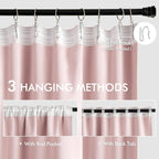 MIULEE Light Pink Back Tab Blackout Curtains 52x84 Inch Length 2 Panels Set