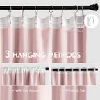 MIULEE Light Pink Back Tab Blackout Curtains 52x102 Inch Long 2 Panels Set