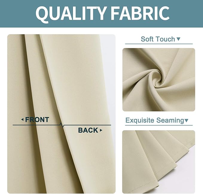 ChrisDowa Room Darkening Curtains for Bedroom and Living Room 45 Inch Long