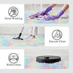 8x10 Area Rugs for Bedroom Living Room Fluffy, Large Area Rug Shag Shaggy Carpet Soft Plush Furry Bedside Rug, Machine Washable Area Rugs for Kids Girls Boys Home Decor(8 x 10, Rainbow)