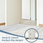 Washable Rug 6x9 Area Rugs for Living Room- Modern Abstract Rugs for Bedroom,Dining Room, Large Soft Low Pile Carpet with Non Slip Rubber Backing,Neutral Accent Rug for Nursery Home Office
