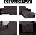 Easy-Going Sofa Slipcover L Shape Sofa Cover Sectional Couch Cover Furniture Protector Mat for Pets Dog Cat (Small,Chocolate/Chocolate)