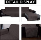 Easy-Going L Shape Sofa Slipcover - Reversible Sofa Cover for Pets & Furniture Protection (Large, Chocolate/Chocolate)