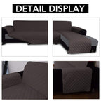Easy-Going L Shape Sofa Slipcover Sectional Couch Cover - Reversible & Pet-Friendly (X-Large, Chocolate/Chocolate)