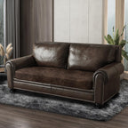 ANARACHON Leather Look Couch Cushion Covers Sofa Seat Slipcovers Sets Couches Furniture Protector for Sectional Armchair Loveseat Pets Kids Stretch Spandex Fabric (1 Cushion Loveseat, Brown)