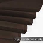 OWENIE Sheer Chocolate Curtains, Sheer Curtains 90 Inches Long 2 Panels Set, Rod Pocket Voile Fimly Sheer Drapes for Living Room/Bedroom, 2pcs, Chocolate, Each 42" W x 90" L