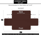 U-NICE HOME Loveseat Sofa Cover Reversible Couch Covers for 2 Cushion Couch for Dogs Furniture Protector Cover with Elastic Straps Water Resistant(Loveseat Small, Khaki/Light Grey)