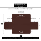 U-NICE HOME Loveseat Sofa Cover for 2 Cushion Couch, Coffee/Beige