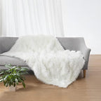 Ciicool Fluffy Area Rug, White Faux Fur Rug for Bedroom Living Room, Thick Fuzzy Shag Rug Furry Nursery Rug Plush Indoor Floor Carpets for Kids Girls Boys Teen Dorm, 4x6 ft