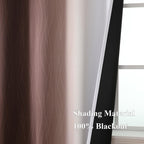 Estelar Textiler Brown and Greyish White Blackout Curtains 42Wx45L 2 Panels