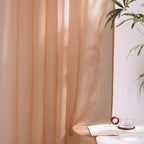 NICETOWN Terracotta Sheer Curtains, Grommet Voile Sheer Window Treatments Airy & Elegant with Light Filtering for Kids Room/Living Room, Set of 2, W54 x L84