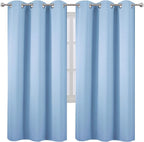 LEMOMO Sky Blue Thermal Blackout Curtains/42 x 72 Inch/Set of 2 Panels Room Darkening Curtains for Bedroom