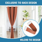 H.VERSAILTEX Doorway Curtain Blackout Closet Door Curtain Room Divider Window Treatment Curtain for Bedroom Thermal Insulated Privacy Drape Soundproof Grommet, 42 x 80 inches, 1 Panel, Orange