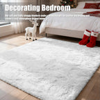 9x12 Fluffy Area Rugs for Living Room Bedroom,Large White Fuzzy Shag Rug
