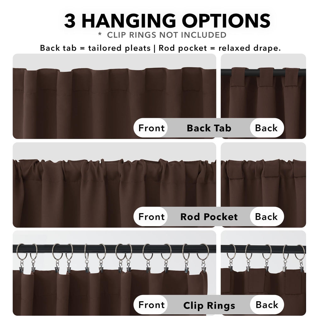 Deconovo Blackout Curtains for Bedroom, Living Room Curtains 72 Inches Long