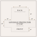 Great Bay Home Reversible Loveseat Cover - Washable Slipcover Furniture Protector with Elastic Straps - Perfect for Kids & Pets - Quilted & Stitched Detail (White/Sand)