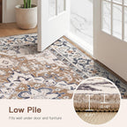 Lofus 8x10 Area Rugs for Living Room Bedroom, Soft Boho Carpet Floral Brown