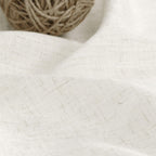 Nanspring Cream Linen Back Tab Curtains 86 Inch Length for Living Room 2 Panel Set Farmhouse Window Semi Sheer Linen Drapes Rustic Pinch Curtain for Bedroom 52X86