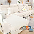 Soothing Home Sofa Covers, Sofa Hero Covers, Wear-Resistant Universal Couch Covers Washable Stretch Sectional Couch Cushion Covers (White,Pillow Cover)