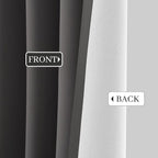 Yakamok Dove Grey 100% Blackout Curtains Grommet Window Treatments with 2 Thick Layers-Light Gray Room Darkening Thermal Insulated Drapes Set of 2 for Bedroom Living Room 52 Inches by 96 Inches length
