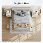 3 x 5 Rug Small Non Slip Area Rug Ultra Soft Machine Washable Low Pile Modern Abstract Area Rugs for Bedroom Living Room Entryway Kitchen Bedside, Blue/Grey